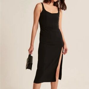 Black Corset Midi Dress